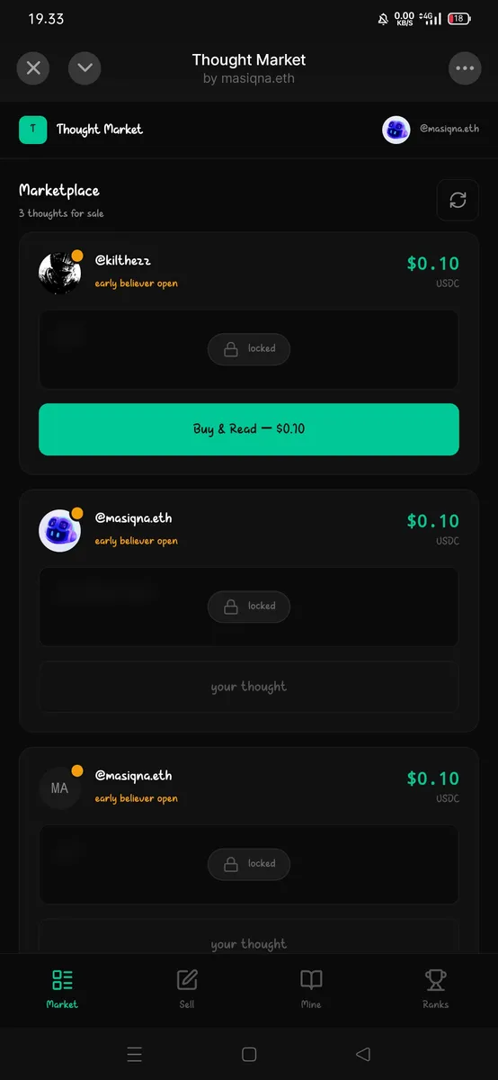 help me fund to buying exposure for my thought market mini app